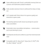 HyperX Cloud II Gaming Headset - 7.1 Surround Sound - Memory Foam Ear Pads - Durable Aluminum Frame - Multi Platform Headset - Works with PC, PS4, PS4 PRO, Xbox One, Xbox One S - Red (KHX-HSCP-RD)
